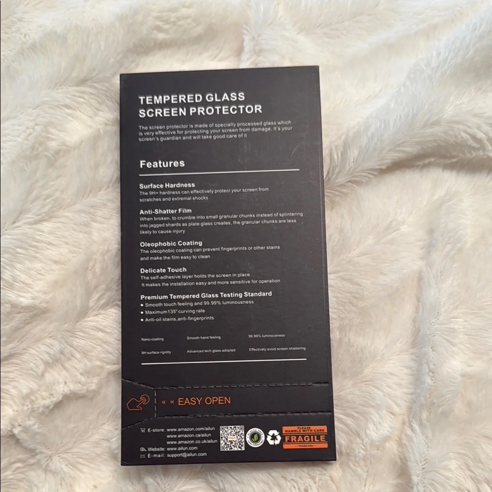 Ailun Black and Orange Glass Screen Protector